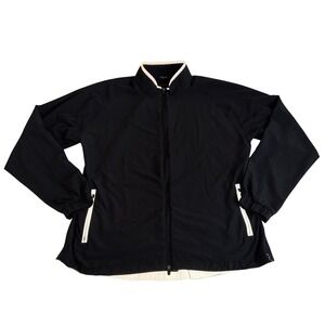 Kenneth Cole Black Reflective Golf Jacket Windbreaker Men's Size XL